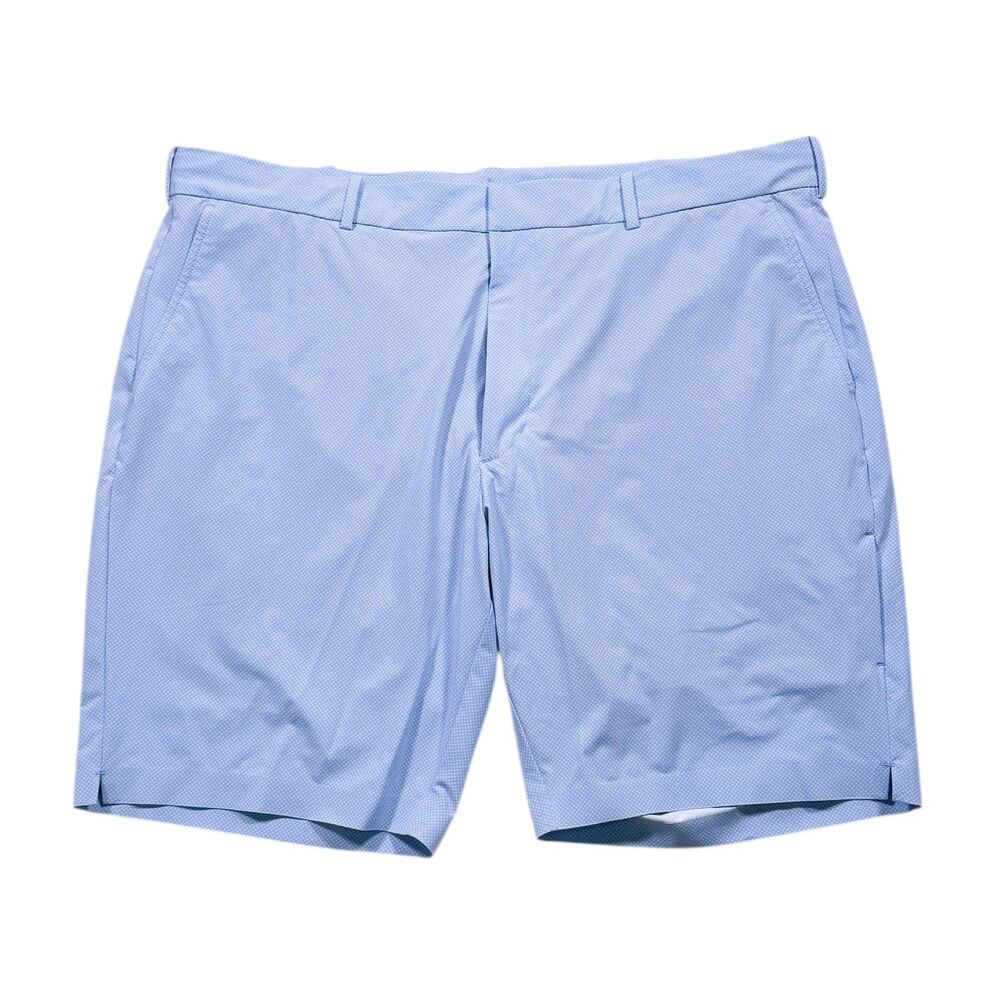 Polo Ralph Lauren Mens Golf Shorts 40 Blue White Dot Stretch Lined Adjustable